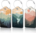 Sunset Landscape Luggage Tag for Suitcase, Mountain Tree Design by Unknown