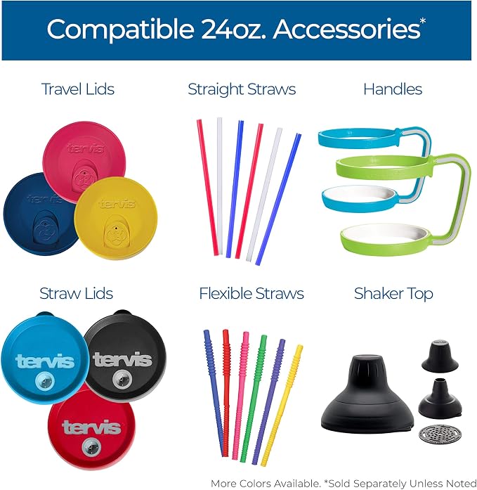 Tervis Clear & Colorful Tabletop Made in USA Double Walled Insulated Tumbler Travel Cup Keeps Drinks Cold & Hot, 24oz - 2pk, Clear and Red - Image 6