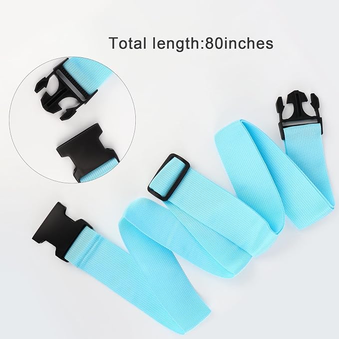 2Pcs Luggage Straps for Suitcase Travel Accessories TSA Approved, 80In Long - Image 3