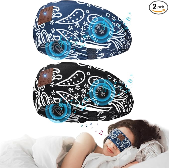 2-Pack Sleeping Headphones, Wireless Bluetooth Headband by BULYPAZY