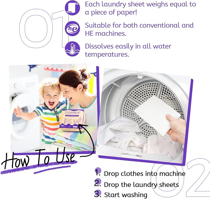 CLEARALIF Laundry Detergent Sheets, Apartments, Laundry Detergent Strips Eco - Image 6