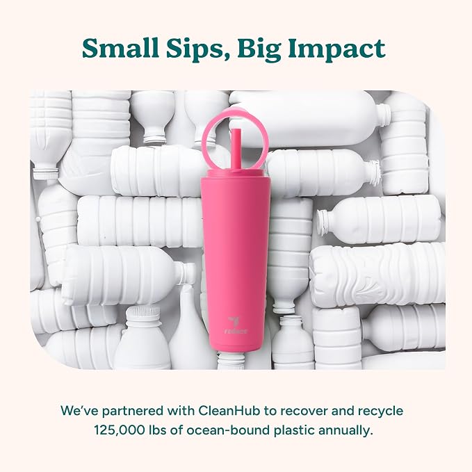 REDUCE Halo 24 oz Stainless Steel Vacuum Insulated Tumbler - Spill Proof Travel Mug with Flip Handle Lid - Keeps Drinks Cold for 32 Hrs - Dishwasher Safe - Cupholder Friendly - Future Dusk - Image 8