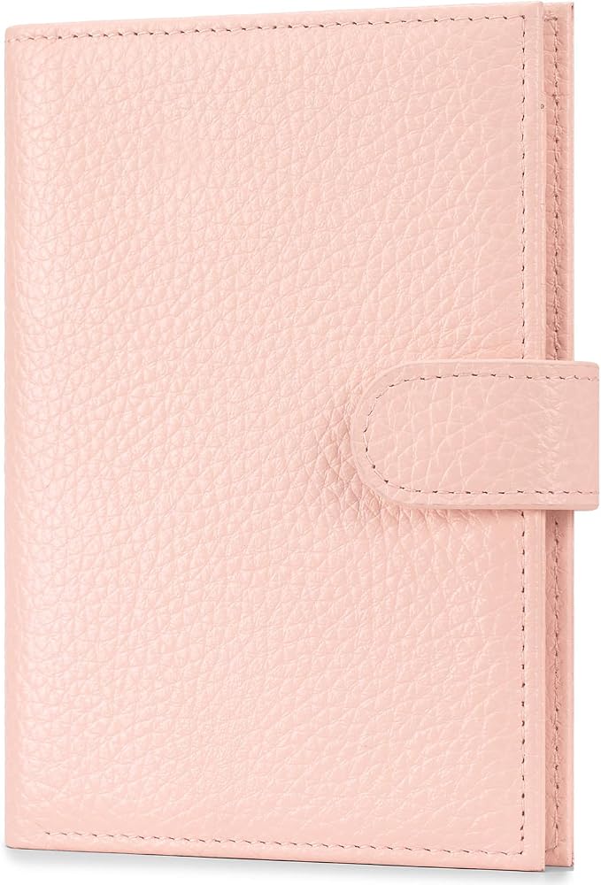 Passport Holder for Travel Women RFID Blocking Genuine Leather Passport Wallet by FREYAMIRA