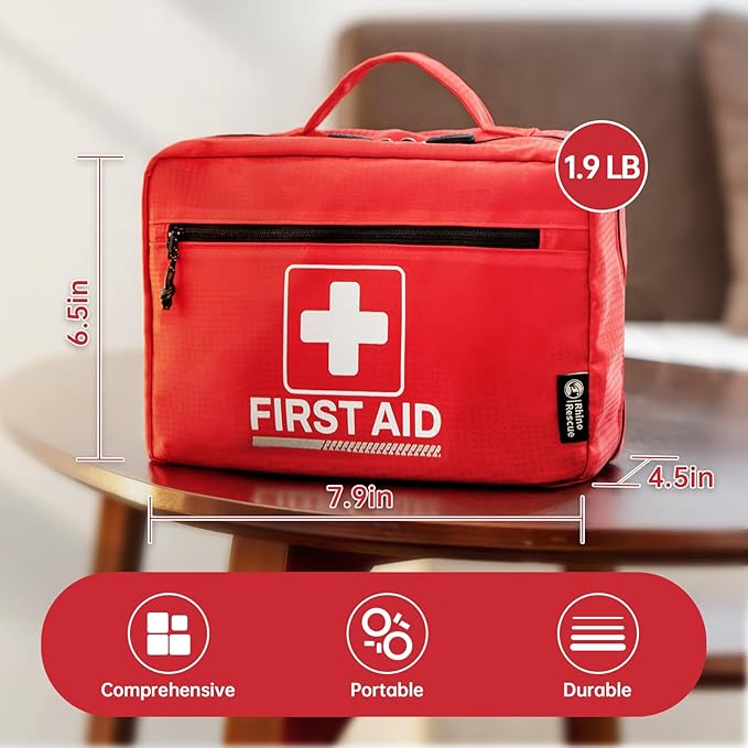 RHINO RESCUE 240 Piece All-Purpose First Aid Kit, Home & Office Professional - Image 3