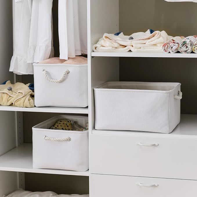 TheWarmHome Fabric Storage Bin, Large 1 Pack 15.7L*11.8W*8.3H Storage Basket - Image 3