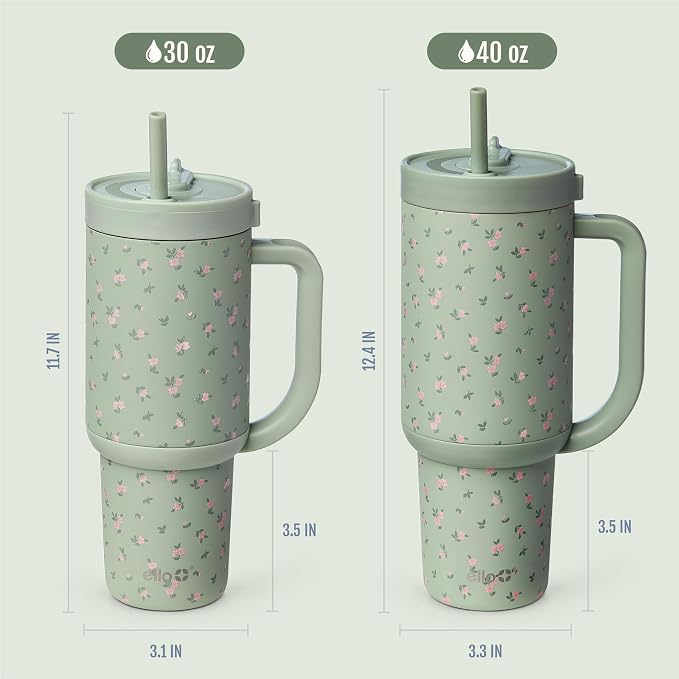Ello Oasis 40oz Stainless Steel Tumbler - Full Bloom - Image 8