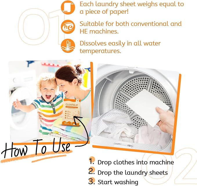 CLEARALIF Laundry Detergent Sheets, 64 Load - Image 6