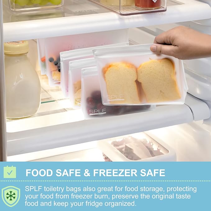 SPLF 3 Pack Leakproof Clear Toiletry bags, TSA Approved Quart Size Zipper Bags - Image 6