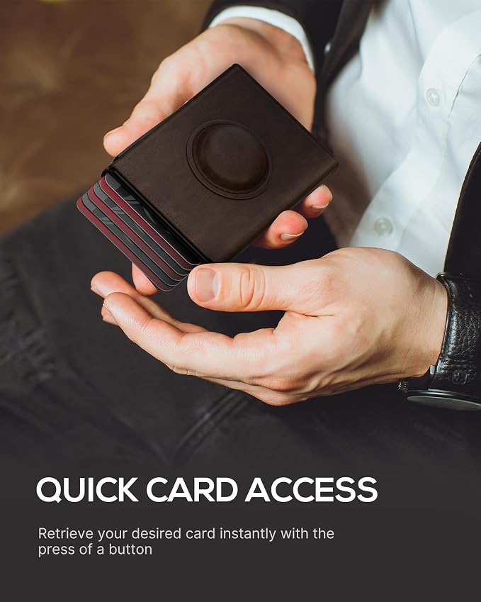Mens Wallet with AirTag Holder: Smart Wallet Compatible with Apple AirTag - Image 4