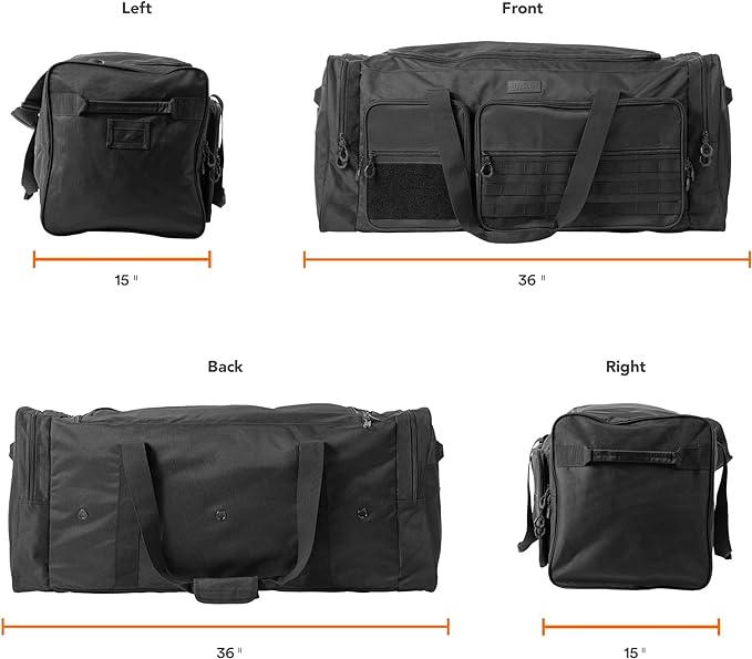 Fitdom 130L 36" Heavy Duty Extra Large Sports Gym Equipment Travel Duffle Bag - Image 2