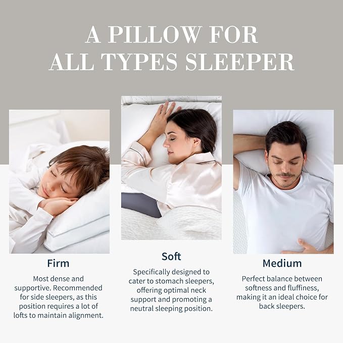 Globon Luxury Feather Down Pillow Standard Queen Size, Firm Gusseted Bed Pillows - Image 6