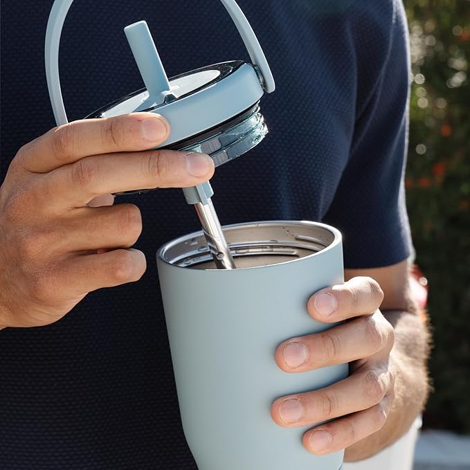 BrüMate Resa 25oz 100% Leakproof Travel Tumbler w/Handle & Straw | Flexible SoftSip Straw | Silicone Sleeve for Durability | Stainless Steel | Cup Holder & Travel Friendly Water Bottle (Lilac Dusk) - Image 7