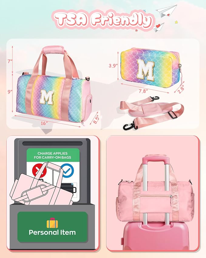 6 7 8 9 10 Year Old Girls Birthday Gift-Girl Gym Bag - Image 3