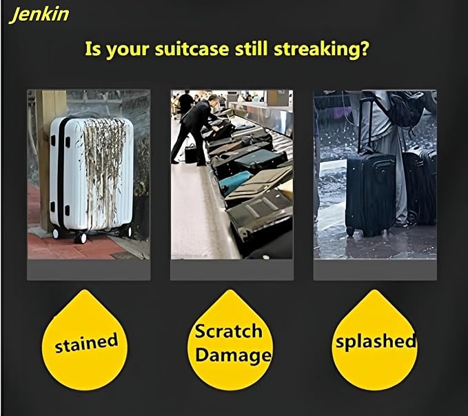 JenKin Luggage Protector Suitcase Cover PVC Waterproof Travel Suitcase Fits - Image 4