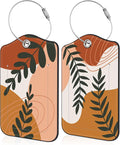 Boho Abstract Leaves Luggage Tag by Unknown
