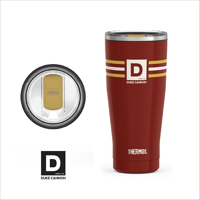 THERMOS, Stainless Steel Tumbler with Slide Lock, 18 Ounce, Vintage Stripe - Image 2