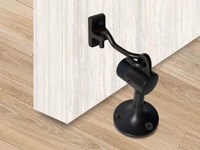 QCAA Solid Brass Door Stop, 3-15/16" Height, US10B ORB, Made in Taiwan - Image 5