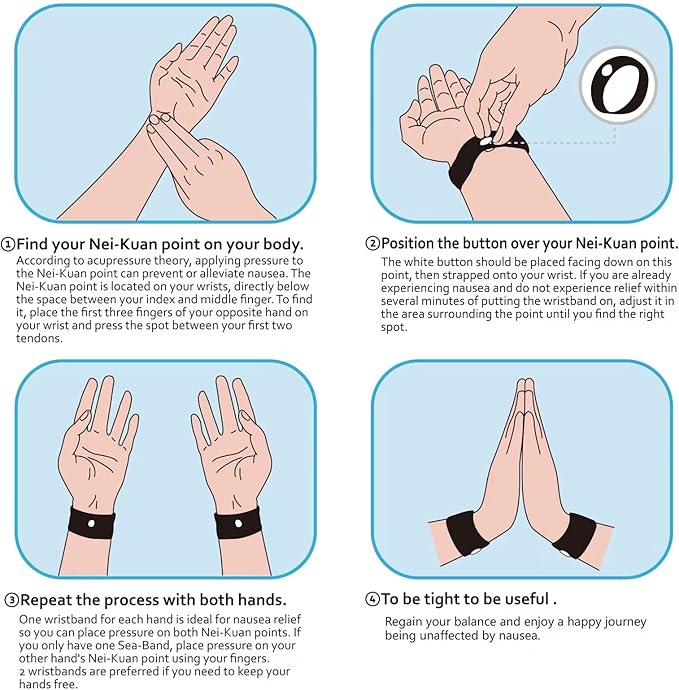 Motion Sickness bands/Acupressure Nausea Wristband - Image 5