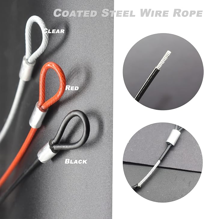 15 pcs 7.9 inch 3mm Thickness Stainless Steel Wire Cable - Image 4