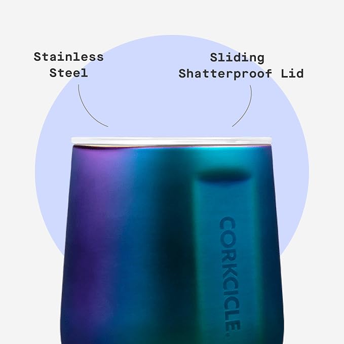 Corkcicle Stemless Wine Tumbler - Keeps Drinks Cold for 6 Hours - Triple-Insulated Stainless Steel - Non-Slip Base - Summer Drinkware Gift - Keeps Drinks Ice Cold - 12 oz - Dragonfly - Image 5