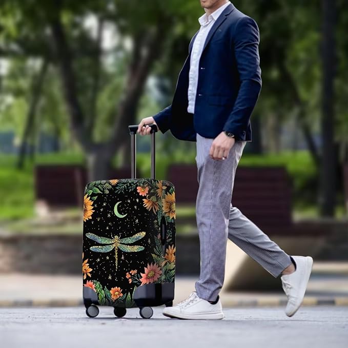 Dragonfly Luggage Cover for Womenn Girl Anti-Scratch Suitcase Covers Fit 18-21 - Image 3