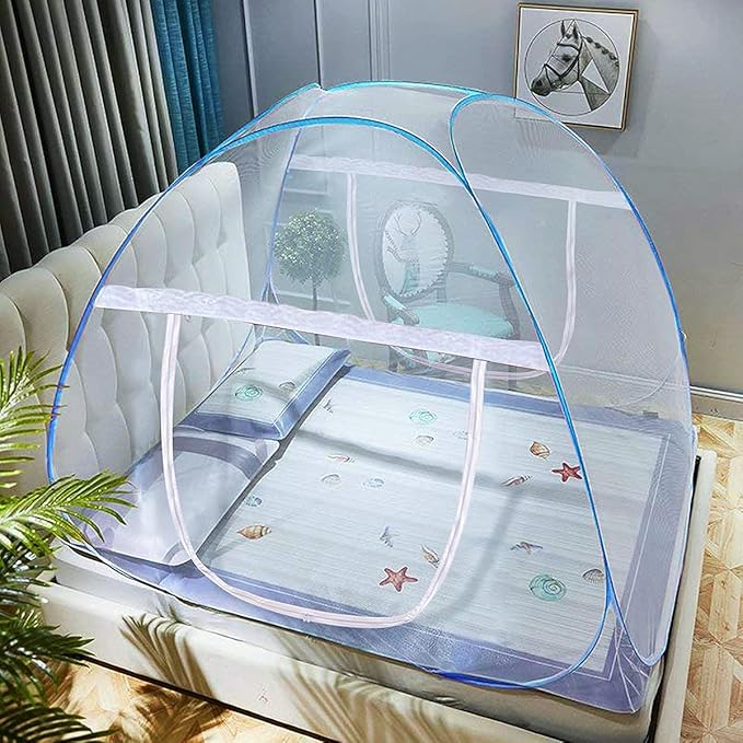AMMER Pop-Up Mosquito Net Tent for Beds Portable Folding Design - Image 2