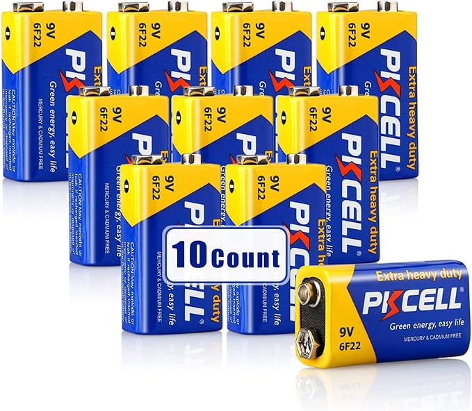 PKCELL 9V Battery Carbon Zinc for Smoke Detectors 6F22 Battery, Ultra - Image 9