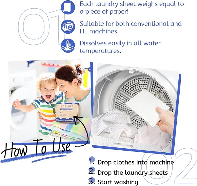 Laundry Detergent Sheets Up to 320 Loads, Fresh Linen - Image 6