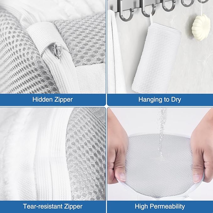 Shoe Washing Bag for Washing Machine, Fluffy Fibers Keep 360° Wrap-around - Image 5