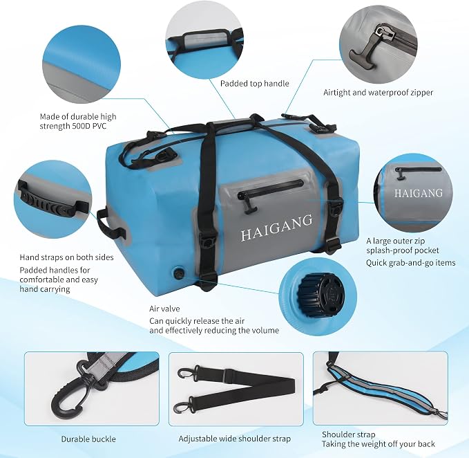110L Waterproof Duffel Bag Travel Dry Bag, Large Capacity, Adjustable Thickened - Image 5