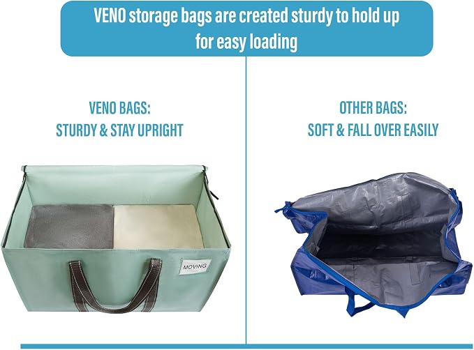 VENO 4 Pack Moving Bags, Heavy Duty, Moving Boxes Alternative, Packing Storage - Image 4