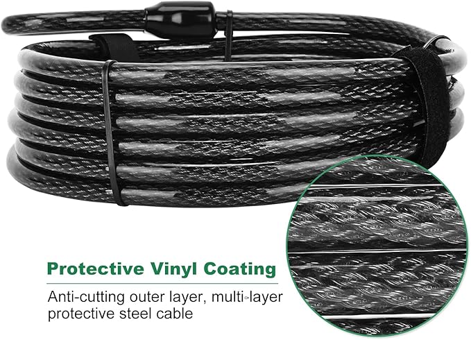 20 ft x 1/2" Heavy Duty Cut-Proof Security Cable | Flexible Vinyl-Coated - Image 4