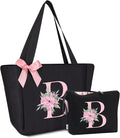 Vavabox Tote Bag, A-Z Initial Monogrammed Waterproof Tote Bag, Bridesmaid Gifts by Vavabox