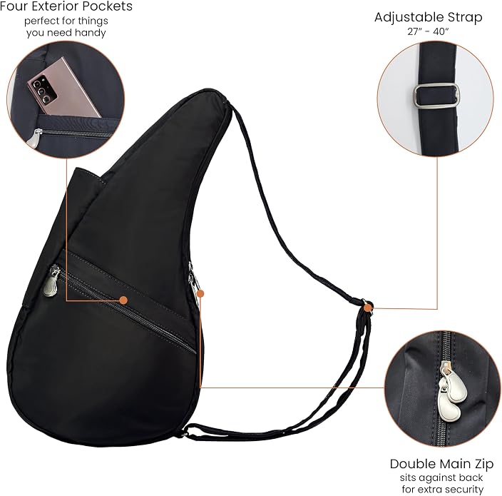 AmeriBag 17" Microfiber Crossbody Sling Healthy Back Bag - Image 12