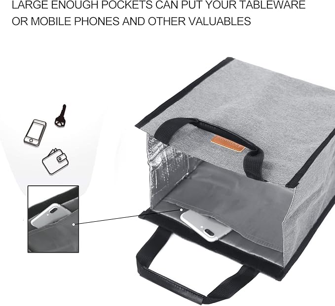 Lunch Bags for Women Insulated Reusable Lunch Tote - Image 4