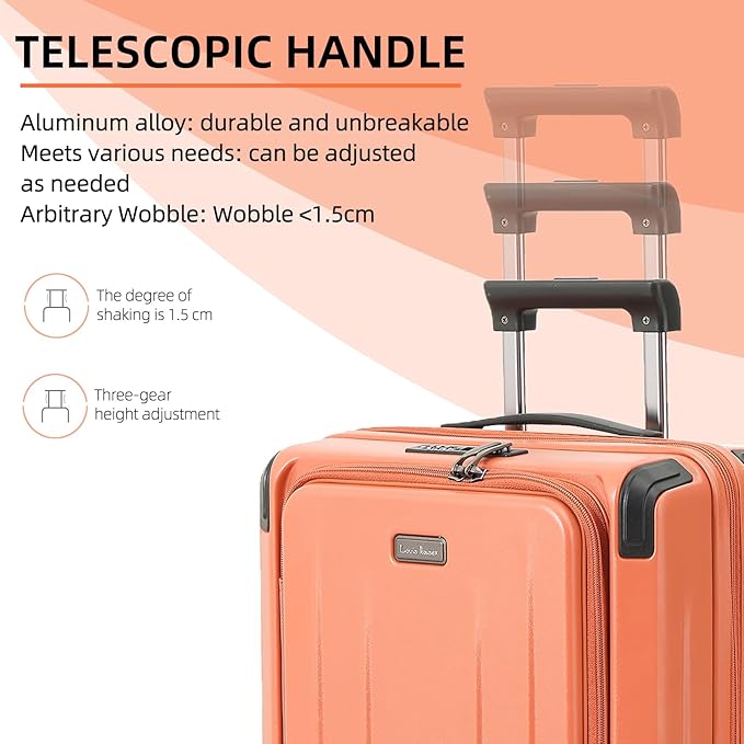 Carry On Luggage, 20Inch Top Opening Airline Approved ABS+PC Hard Shell - Image 5