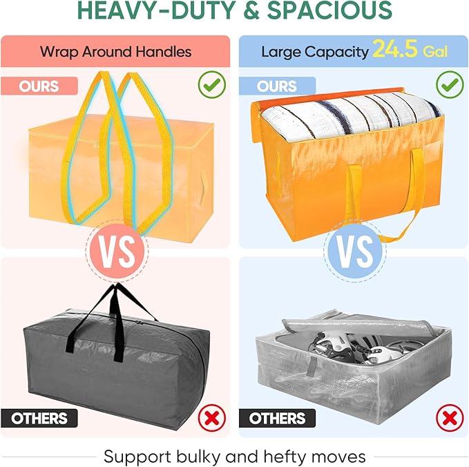 BALEINE 8-Pack Oversized Moving Bags - Image 4