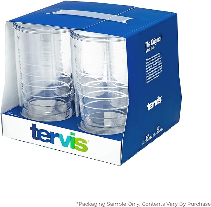 Tervis Yao Cheng Green Crystal Made in USA Double Walled Insulated Tumbler Travel Cup Keeps Drinks Cold & Hot, 16oz 4pk, Green Collection - Image 9