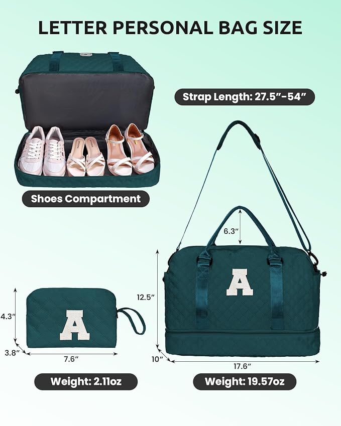 Teenage Girl Gifts 8-10-Initial Travel Bag - Image 3