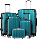 Coolife Luggage Expandable 5 Piece Sets PC+ABS Spinner Suitcase 20 inch 24 inch by COOLIFE