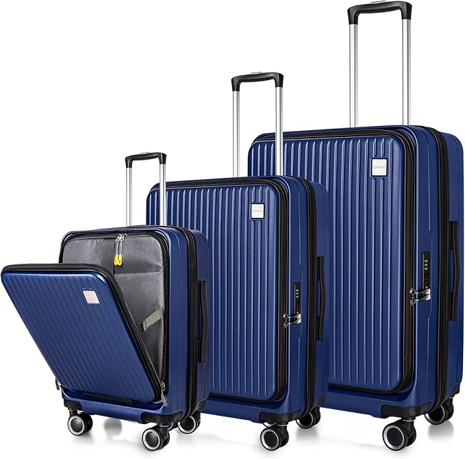 Luggage Sets 3 Piece, ABS Lightweight 20in/24in/28in Luggage, Expandable Carry by SONSENAI
