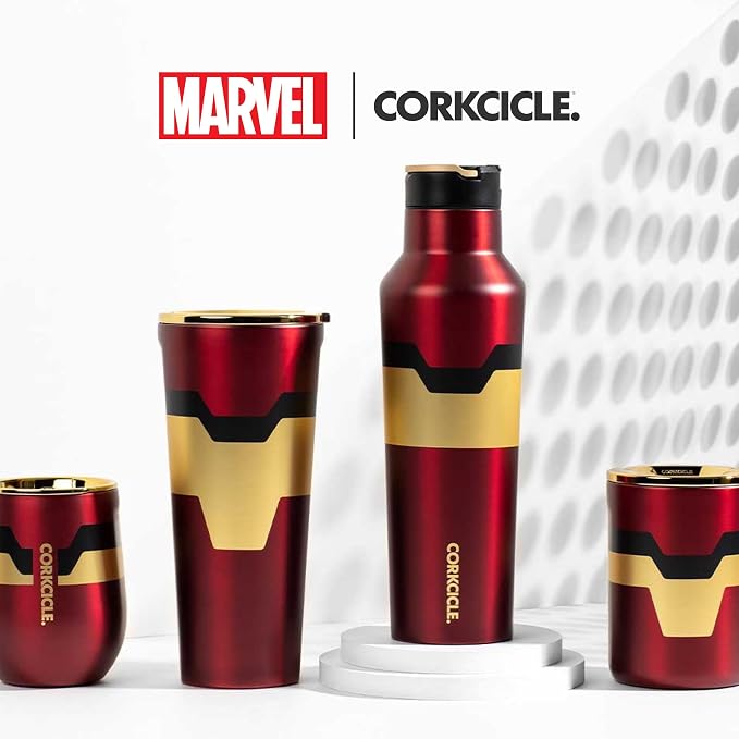 Corkcicle Stemless Insulated Wine Glass Tumbler - Beverages Cold 6 Hours & Hot 3 Hours - Stainless Steel - Easy-Grip - Summer Drinkware Gift - Keeps Drinks Ice - 12 oz - Captain Marvel - Image 8