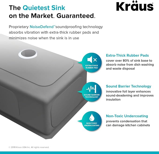 KRAUS Standart Pro 33 -inch Undermount 50/50 Double Bowl 16 Gauge Stainless - Image 6