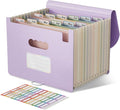Accordion File Organizer, 13 Pockets Wheat Straw Expanding File Folder by EcoStash