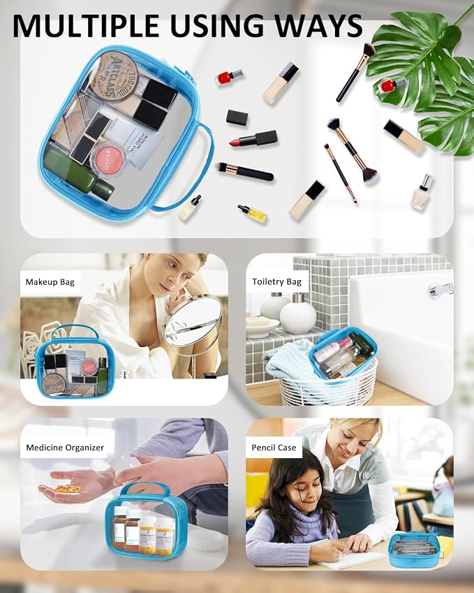 Moyad TSA Approved Clear Toiletry Bag, 1 Pack Quart Size 3-1-1 Liquids Pouch - Image 5