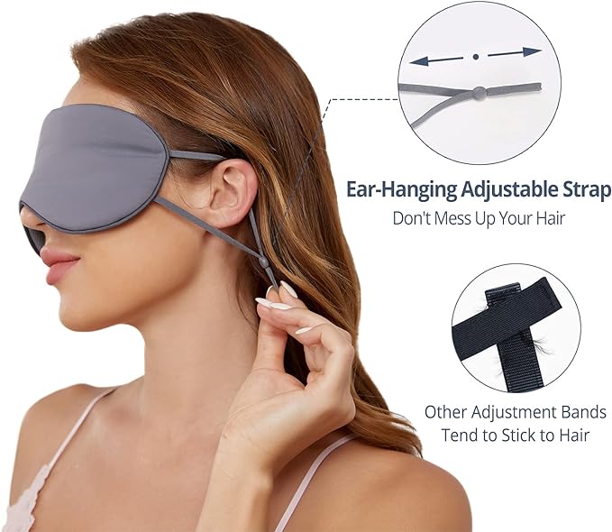 Sleeping Mask 2 Pack, Cool Double-Sided Use of Sleep Mask, Super Soft Blindfold - Image 4