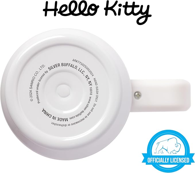 Silver Buffalo Sanrio Hello Kitty Name and Hearts Double Walled Stainless Steel Tumbler with Handle and Straw, Fits in Standard Cup Holder, 40 Ounces - Image 8