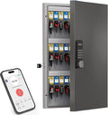 72 Key Cabinet Organizer, Metal Key Lock Box Wall Mount use OTP Technology by DiDiHere