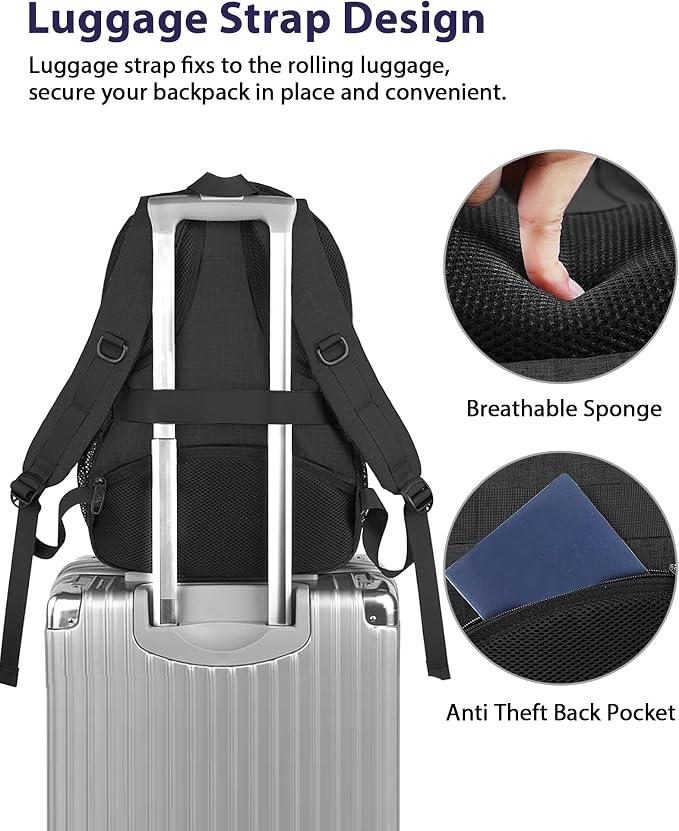 MATEIN 18.4 Inch Laptop School Backpack 50 L, Extra Large Anti Theft Carryon - Image 3