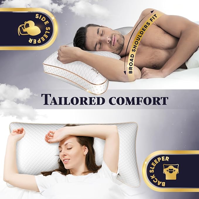 Royal Therapy Adjustable Shredded Memory Foam Pillows – 2-Pack Queen Size Set - Image 6